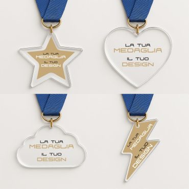 Medaglia plexiglass personalizzata con design su misura