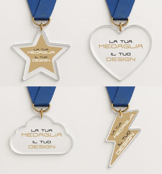Medaglia plexiglass personalizzata con design su misura