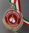 Medaglia in plexiglass personalizzata simbolo di vittoria